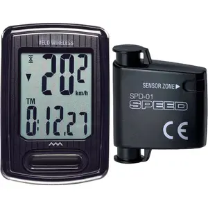 Velo    - Analog Speedometer & Odometer with Calorie , Auto Start/Stop, Programmable Odometer,  IPX8, Secure Zip-Tie Mount