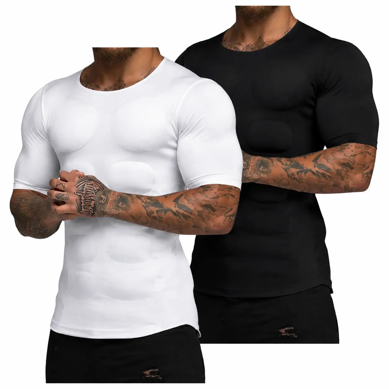 Men's Invisible Seamless Muscle Enhancing T-Shirt | Instant Body Shaper, Breathable Undershirt, Ideal Father's Day Gift