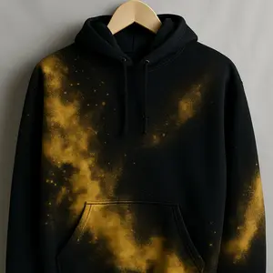 Gold Stardust Bleach Hoodie | Handcrafted Galaxy Effect | One-of-One perfect unisex pullover