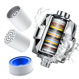20-Stage High Pressure Shower Head Filter Combo – 5 Spray Modes – 3 Replaceable Cartridges – Removes Hard Water, Chlorine, Heavy Metals – Healthier Skin & Hair – Easy Installation – Chrome