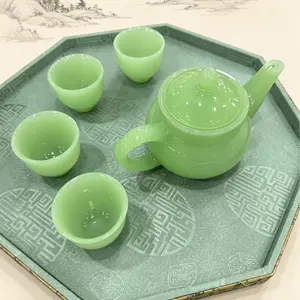 Jade Carving - Mysterious Eastern Gift - Collectible Tea Set