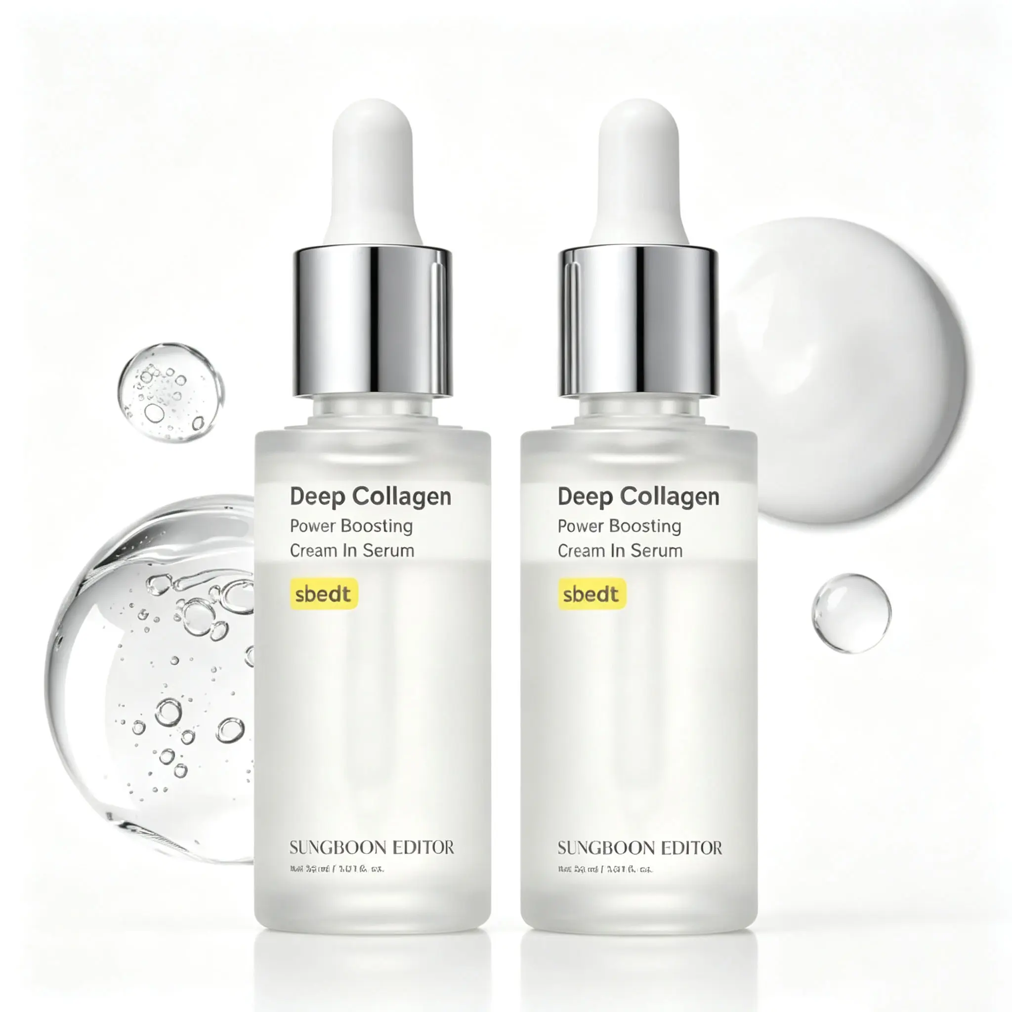2PCS [Sungboon] Filler Serum | Deeply replenishes collagen, peptides, and hyaluronic acid to effectively combat wrinkles and fine lines | Firms, moisturizes, promotes collagen production, anti-aging, low-irritation, soothing and hydrating serum 30ml