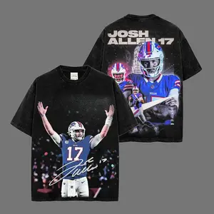 Super Josh 17 Josh Allen Bill Mafia Heavyweight Acid Washed 100% Cotton T-Shirt, The Gunslinger Shirt, The Buffalo Bomber T-Shirt, Game Day Outfit, Sunday Football Outfit
