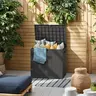 INTERGREAT Outdoor Storage Box 35 Gallon Patio Deck Box with Handles, Patio Storage Deck Boxes Garden Resin Deck Storage Container Lockable Storage Box (Black&BROWN) #Summervibes