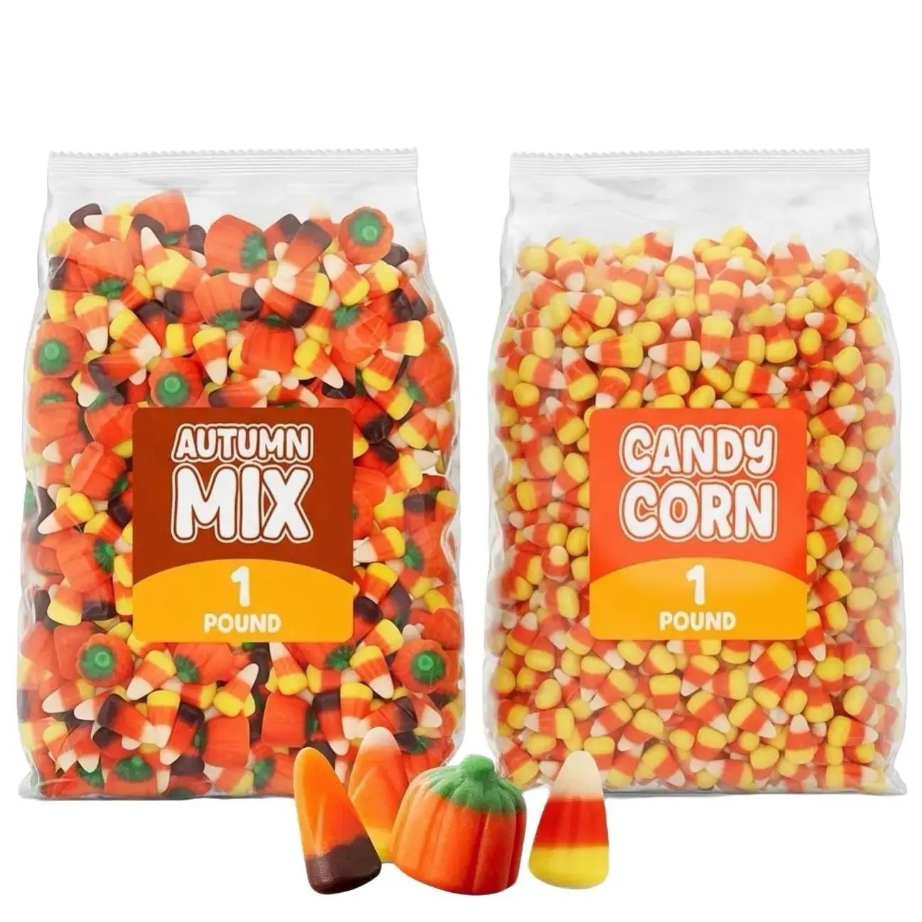 Candy Corn & Autumn Mix Bulk Fall 2 lb (1 lb Corn + 1 lb Autumn Seasonal)