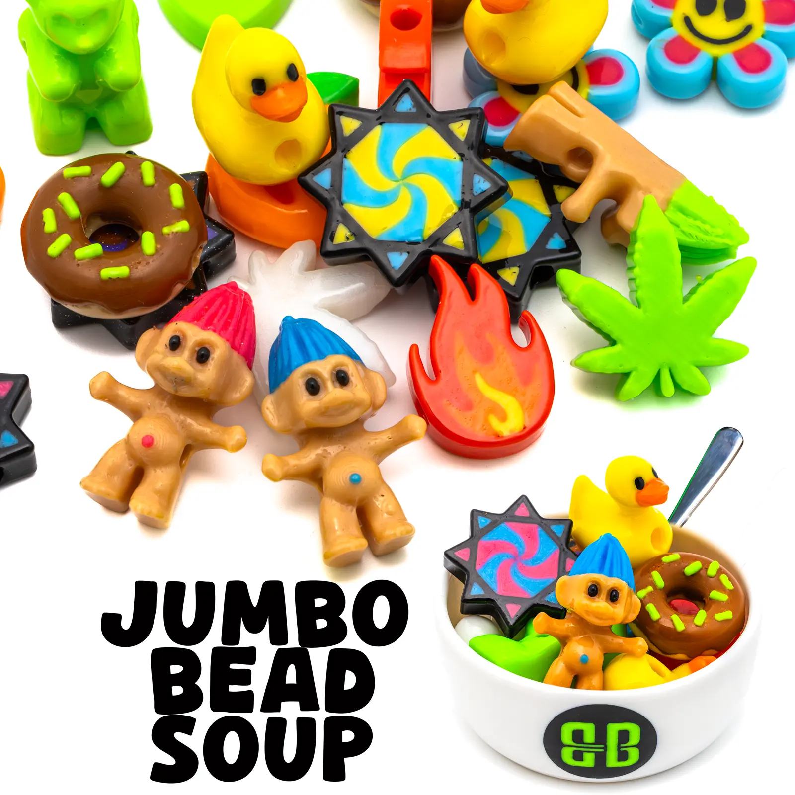 Jumbo Bead Soup - Random Mix of Jumbo Plastic Beads by Weight