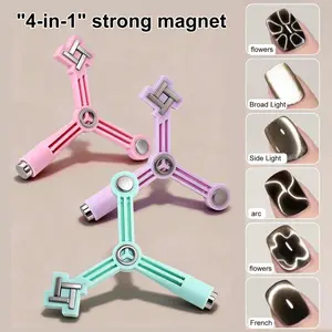 New multi-functional 4-in-1 nail art cat eye magnet, pattern triangle star, strong magnet cat eye magnetic tool Manicure tools