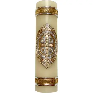 Saint Benedict Framed Medal  Candle Cirio  San Benito Protection
