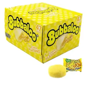 Bubbaloo Platano (Banana) , 47 Pieces Snack Sweet liquid-filled center gum