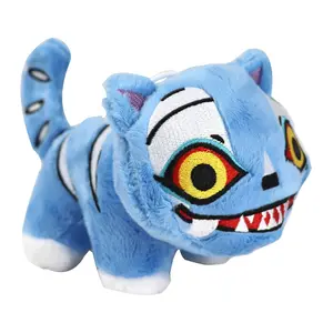 Plush Toy Doll, Blue Small Tiger Plushie, Soft Stuffed Animal, Perfect Gift for Kids, Cute and Comfortable Plaything