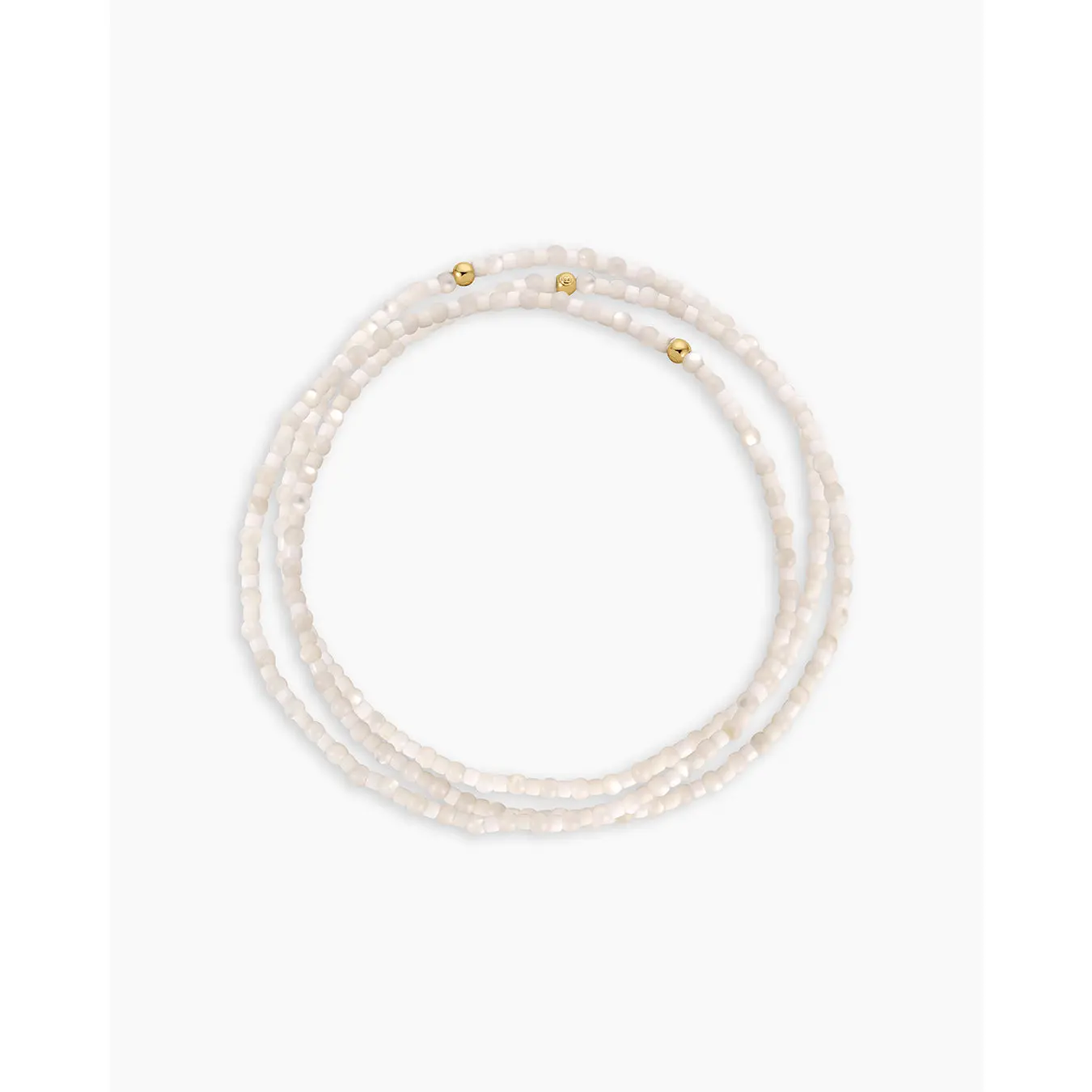 gorjana – Harbor Bracelet Set – 18K Gold-Plated & Mother of Pearl Bracelets – Beachy & Elegant – Summer Jewelry & Gift Idea