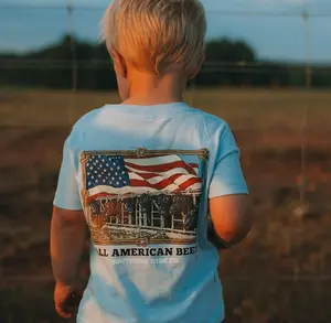 All American Beef Short Sleeve Youth Shirt, America Flag Shirt, Southern Hyde Clothing, Casual Cotton Tee, Birthday gift