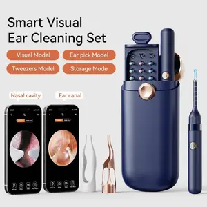 HD Ear Wax Removal Tool Camera,Flexible Visual Otoscope Ear Cleaner,Painless Visual Ear Picker Tweezers Earwax Remover, Portable Safe Ear Cleaning Kit for Adults & Kidss