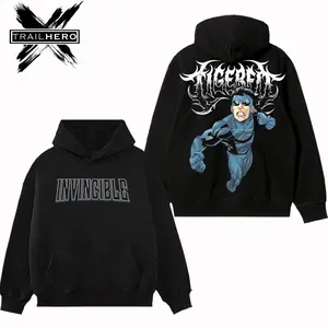 TRAIL HERO - Mark Grayson Invincible Premium Acid Washed Hoodie T-Shirt, En Sabah Nur Hoodie Shirt, Character Comics Fans Shirt, Superhero Washed Shirt, Comic Book Fans T-Shirt, Superhero Graphic Tee Cotton