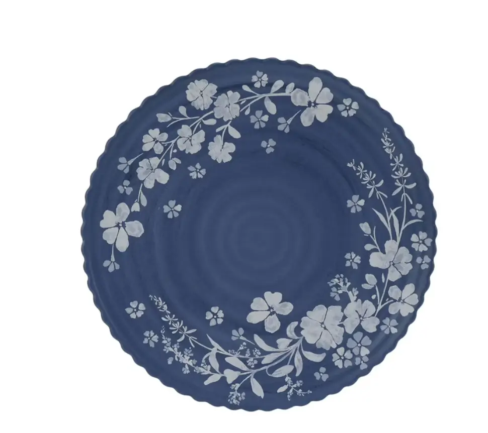 Daisy 12-Piece Bamboo Melamine Dinnerware Set