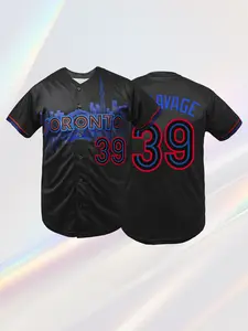 Men's #39 TORONTO Embroidered Baseball Jersey, Breathable Stitched Baseball Shirt, V Neck Pullover, Loose Fit Short Sleeve Top Ideal for Training & Casual Outdoor Activities, All-Season Sports Wear