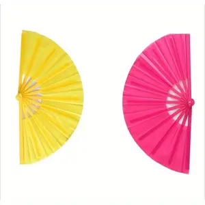 13 Inch Decorative Large Rave Fan, Popping Fan Clacking Fans for Line Dancing, Foldable Hand Fans for Women, Portable for Outdoor, Wedding, Party (2 Pack)