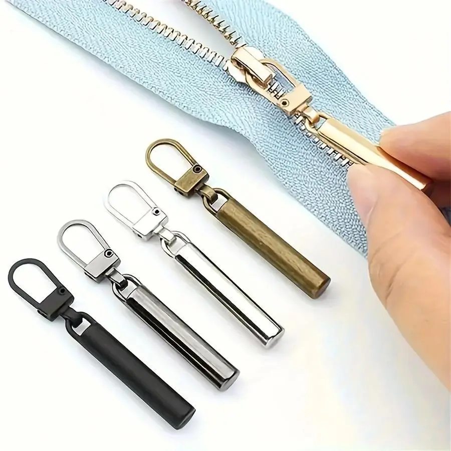 Detachable 5pcs Metal Zipper Slider - Replacement Zipper Head for Bags, Shoes, and Clothes DIY Craft Sewing Accessories Removable Zipper