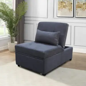 Foldable Ottoman Sofa Bed with Easy Storage, Multi-Functional Indoor Furniture