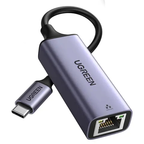 UGREEN USB-C to Ethernet Adapter - Aluminum Body USB Adapter, Plug&Play 1Gbps RJ45 Wired Connection, Thunderbolt 3/4 Compatible Dongle, Wired Ethernet for Stable Home Use, Works with MacBook Pro/Air, iPhone 16 Pro/Max, iPad, XPS