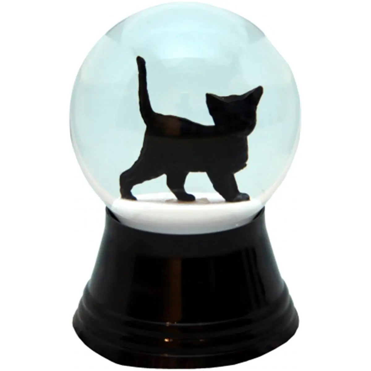 212 MAIN 45mm Perzy Snowglobe - Small Black Cat Figurine, Decorative Christmas Room Decor, 2.75h x 1.5w x 1.5d in. Mini Collectible Home Supply