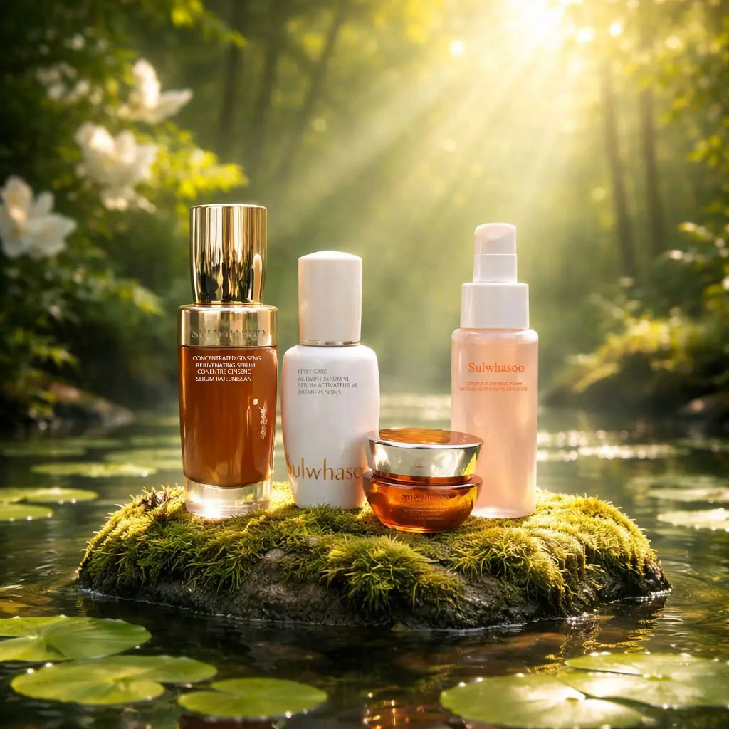 SULWHASOO Concentrated Ginseng Rejuvenating Serum 50mL 4Pcs Set: Ginseng infused retinol capsules to boost moisture and firmness