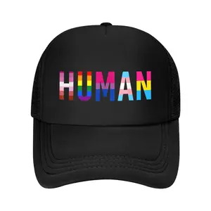 HUMAN LGBT Flag Gay Pride Month Transgender Rainbow Lesbian Baseball Cap