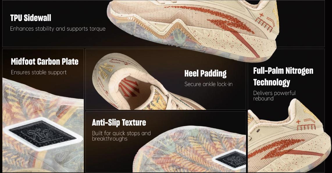 ANTA Men KAI 3 Mastery Basketball Shoes Desert Pyramids Anti-slip Rebound Sports Shoes