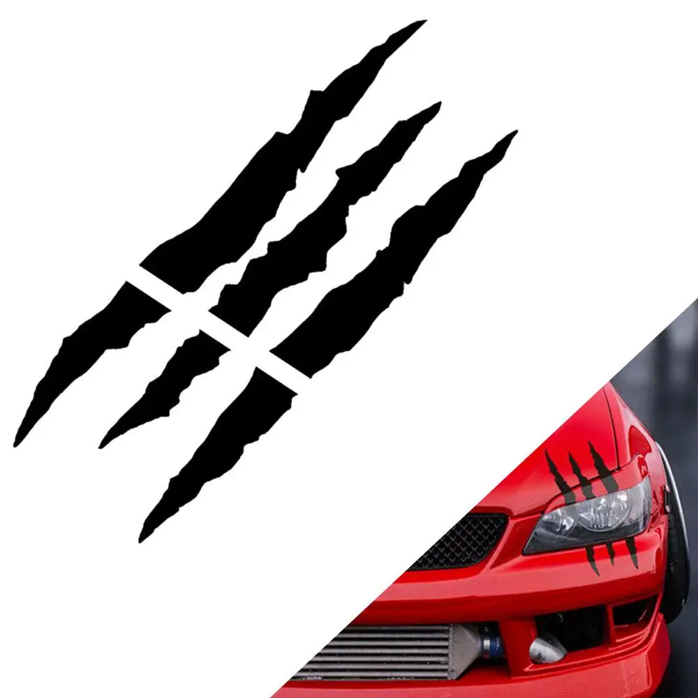 Monster Claw Mark Car Sticker, Monster Scratch Pattern Car Body Sticker, Auto Headlight Decorative Sticker, Car Decoration Accessories