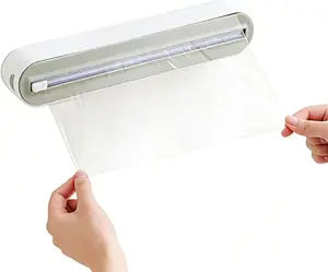 Kitchen wrapDispenser - Magnetic Aluminumfoil Organizer, Tinfoil Box with Cutter, Long Lasting Multipurpose Storage | for Cutting Pp wrapAluminumfoil Wax Paper Household Kitchen Countertop