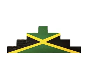 Hand-Painted Kwanzaa Kinara with Jamaican Flag Design
