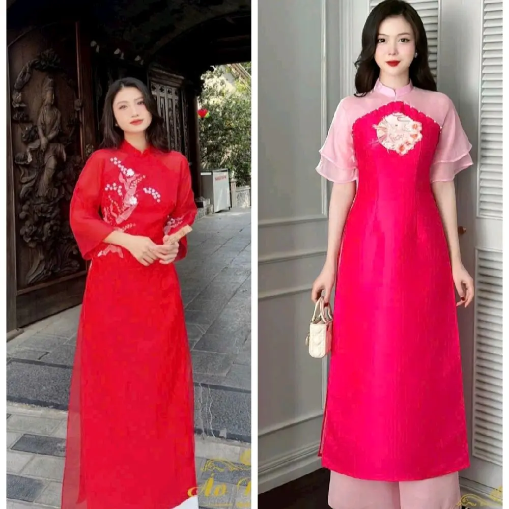 Vietnamese Ao Dai M29 ( Vietnamese Size ) / Áo Dài Cách Tân / Women Ao Dai / Girl Ao Dai / Luna Ao Dai / Wedding Party Ao Dai