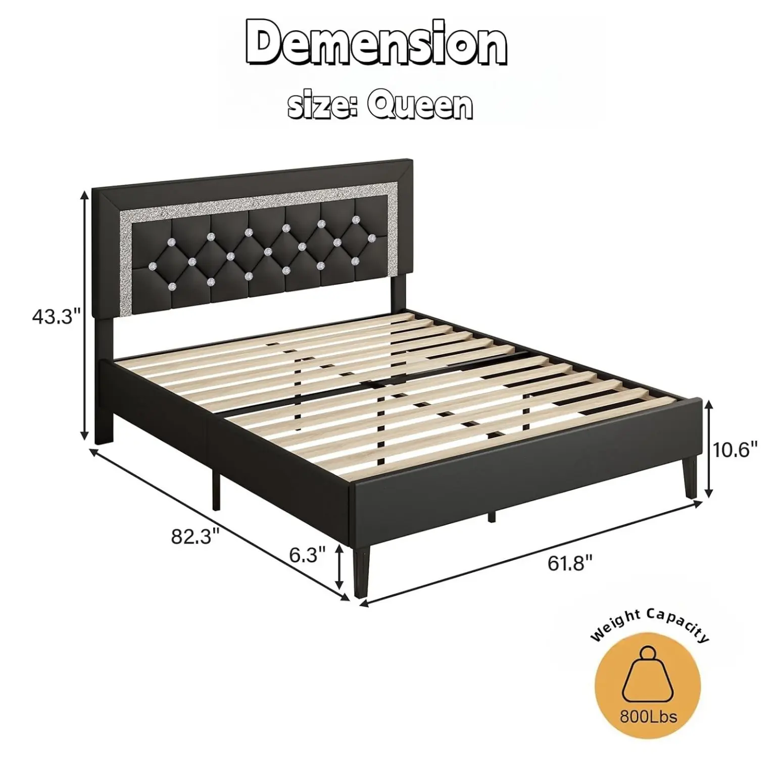 Queen Size Black
