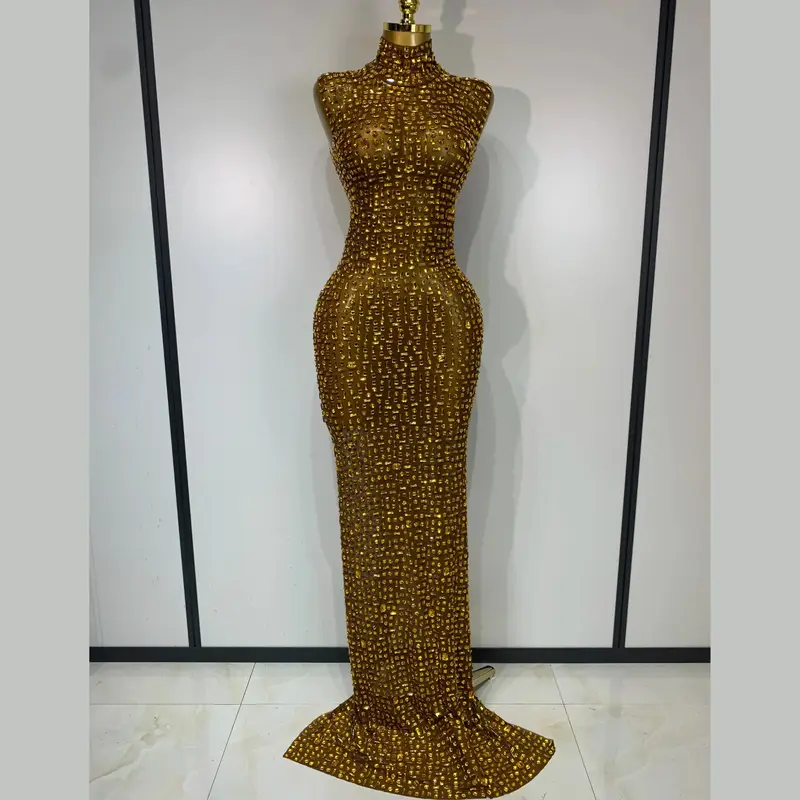 metallic spaghetti strap dress Dressime Women Sparkly Green Metallic Prom Dress Mermaid Spaghetti Straps  Long Formal Dress With Beading – dressime
