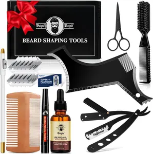 Beard Shaper Kit for Men – Professional Beard Styling & Grooming Tools | The Perfect Gift for Boyfriend, Husband