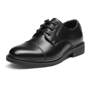 DREAM PAIRS KIDS Boys' Vegan Leather Cap-Toe Dress Shoes