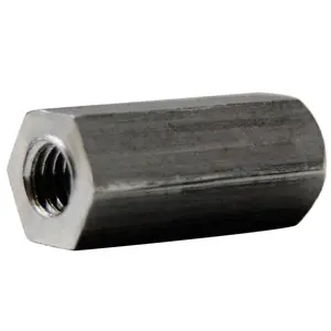 Aluminum Female Threaded Hex Standoff, 1/4" Hex Size, 1/2" Length, 8-32 Thread Size (Pack of 25)