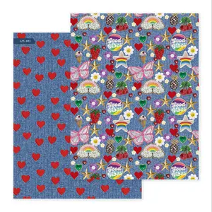 Denim Patches • Scrapbook Paper • Double Sided Craft Paper • Patterned Paper • Junk Journal, DIY Card Making, Scrapbook, Ephemera