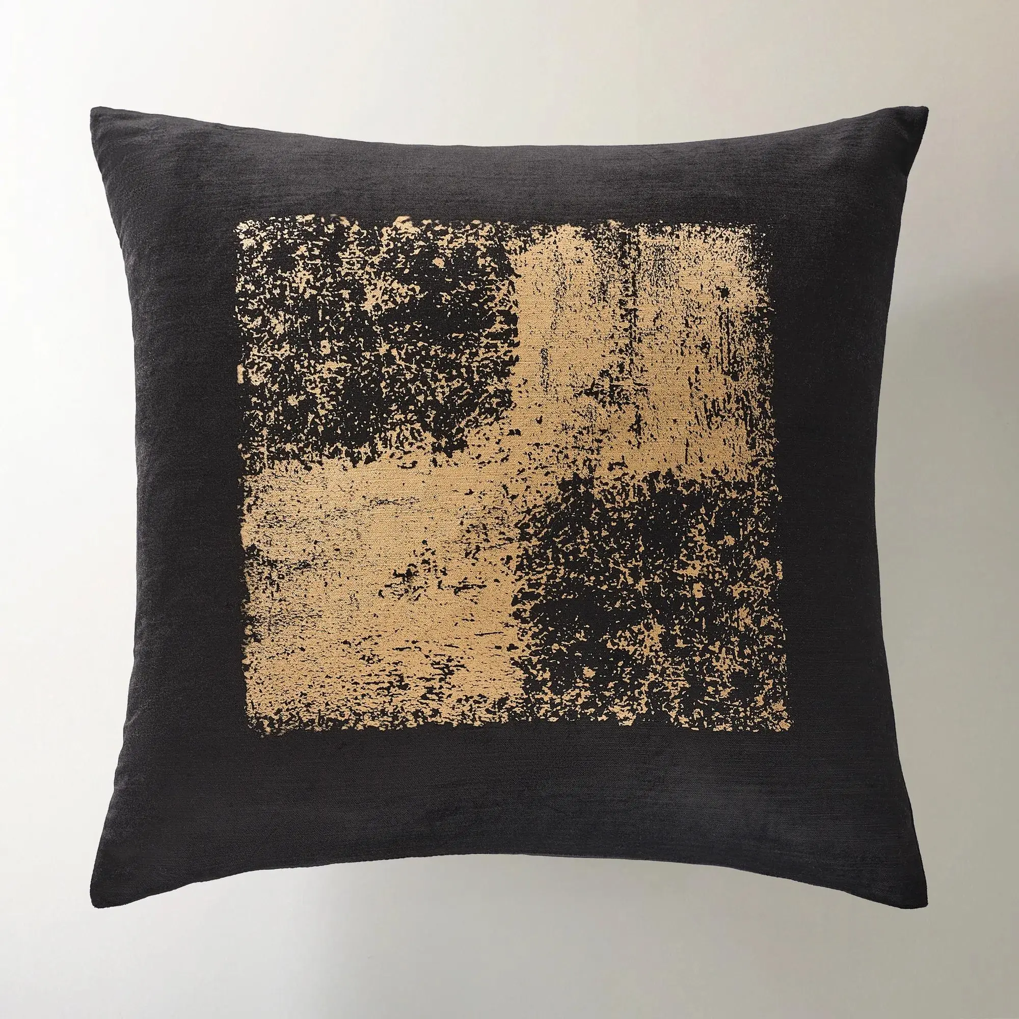 Z Gallerie Amalia Metallic Checker Pillow - 20in Home Decorative Cushion for Couch, Sofa in Black, White, Mocha Mousse, Gold Z Gallerie Amalia Metallic Checker Pillow - 20in Home Decorative Cushion for Couch, Sofa in Black, White, Mocha Mousse, Gold