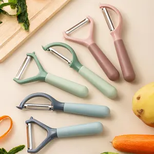 Random Color Stainless Steel Vegetable Peeler, 2 Counts/set Multifunctional Fruit Peeler, Household Kitchen Peeler, Kitchen Gadgets & Utensils