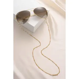 Dainty Pearl and Gold Glasses Chain by Ettika
