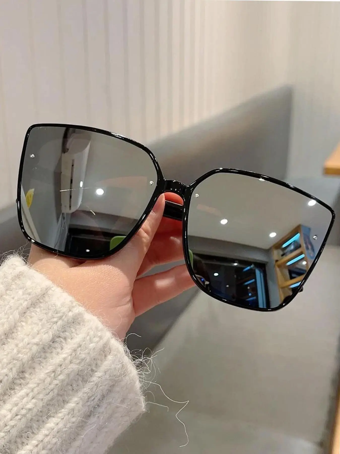 Unisex Simple Style Square Frame Sunglasses, Minimalist Sunglasses, Lightweight Durable Sunglasses, Trendy Casual Sunglasses for Everyday Use, Fashion Accessories for Outdoor Activities