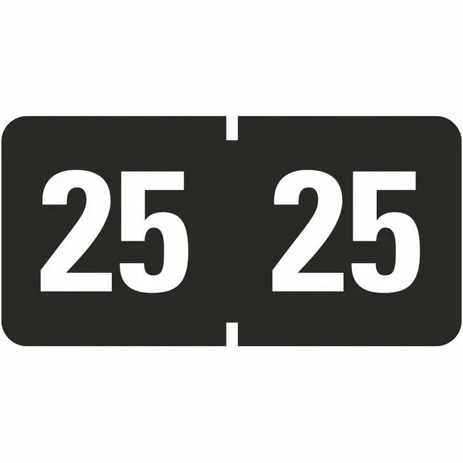 212 MAIN Smead ETYJ Series Color Coded YR-25 Label Roll, 1.5x0.75", Laminate Coat, Laminated, Scored Edge, Wrap-Around, Year Labeling