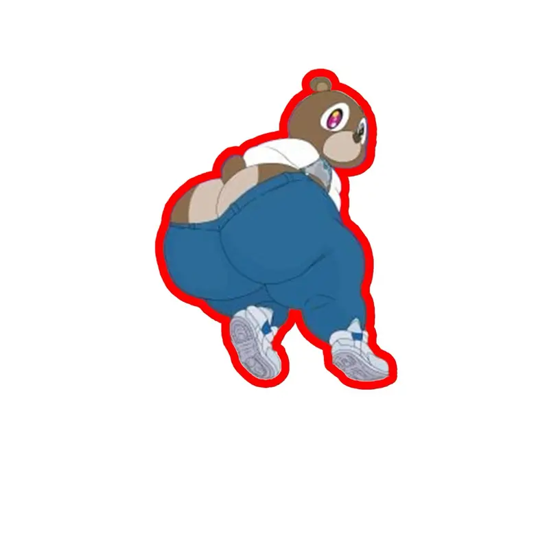 Peezy Yorn Sticker Pack Custom Made Holographic Adorable Bear Design Durable Viral Lifestyle Stickers 5ct