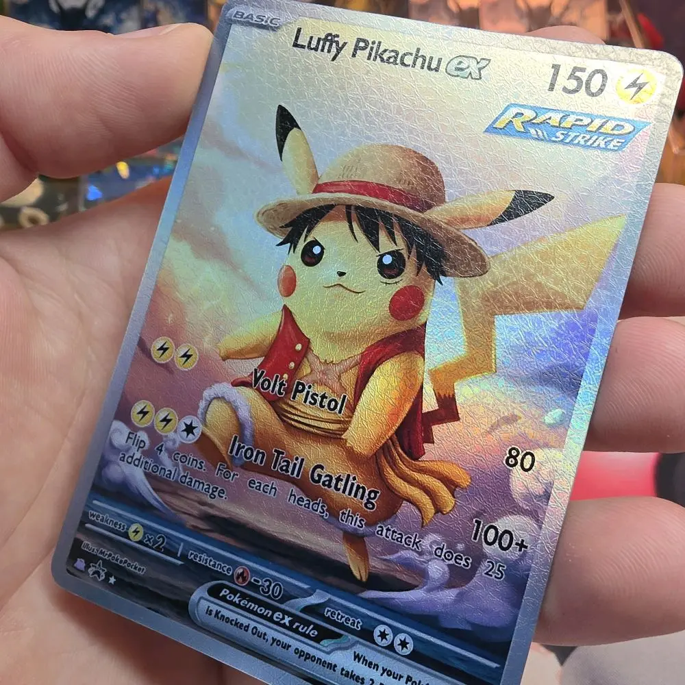luffy pokemon card ONE PIECE GAME P-001 Monkey D. The item may be similar but not exactly the same as the image (e.g Luffy Pikachu ex Crossover Custom