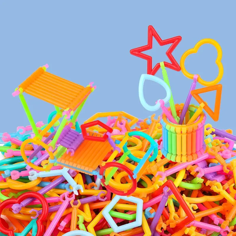360pcs/720pcs Intelligent STEM Building Block Set, Colorful Interlocking Toy, Plastic Geometric Shapes, Perfect Birthday Gift, Holiday Present, Creative Building Blocks