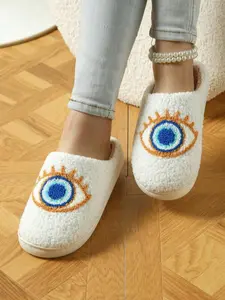 Women's Winter Thick Sole Slippers, Home Slippers, Anti-Slip Indoor Cotton House Shoes, Casual Polyester Fiber Eva Sole, Fall & Winter Comfort, Soft Non Slip