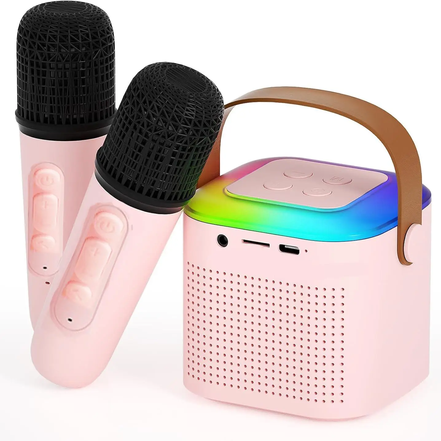Karaoke Machine, 1 Set Wireless Microphone & Speaker, Bluetooth-compatible Speaker Karaoke Machine for Teenager & Adults, Birthday Gift, Christmas Gif