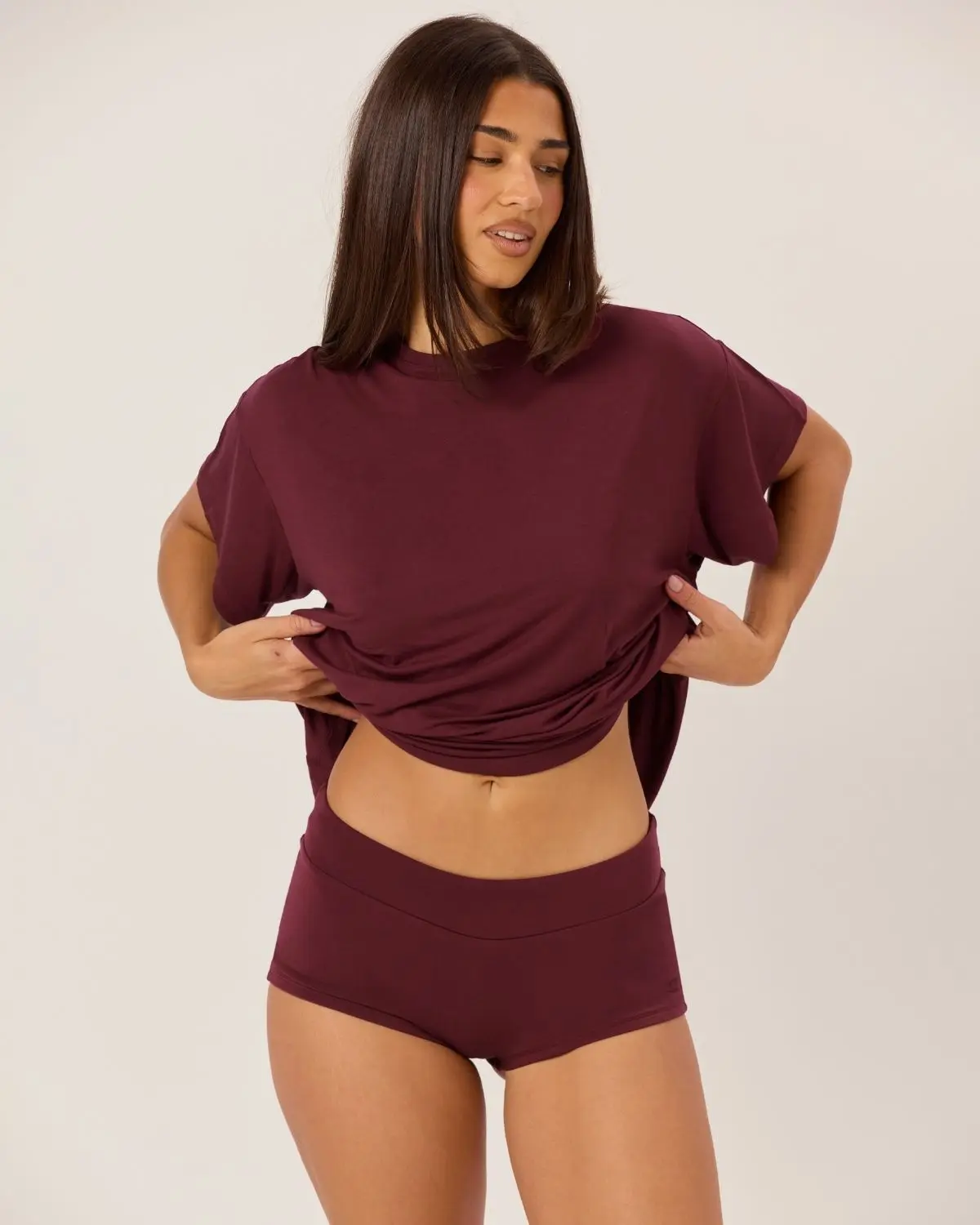 Boy Leg Shorts | Burgundy