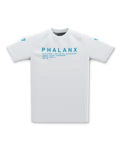 WEST COAST WARFARE SHORT-SLEEVE RASH GUARD | WHITE & BLUE